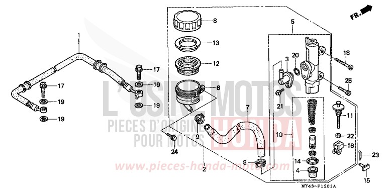 MAITRE-CYLINDRE FREIN AR. (VFR750FR/FS/FT/FV) for   from 