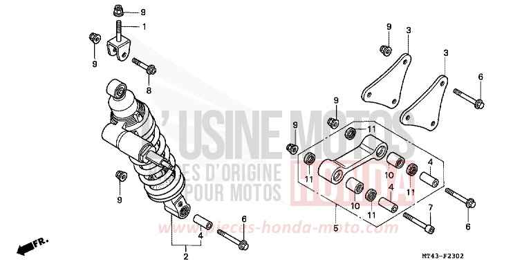 COUSSIN ARRIERE (VFR750FR/FS/FT/FV) for   from 