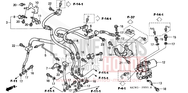 DURITE FREIN AVANT (VFR800A) for   from 