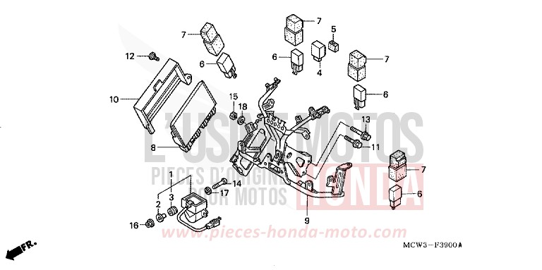 SOUTIEN DE CAPOT (VFR800) for   from 