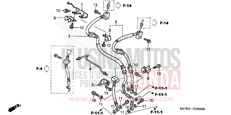 DURITE FREIN AVANT (VFR800) for   from 