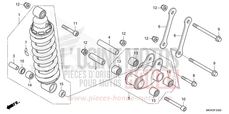 REAR CUSHION for NC750XD GRAND PRIX RED (R380) from 2021