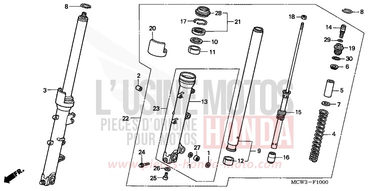 FOURCHETTE AVANT for   from 