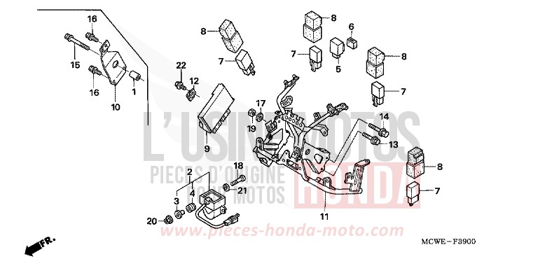 SOUTIEN DE CAPOT (VFR800) for   from 