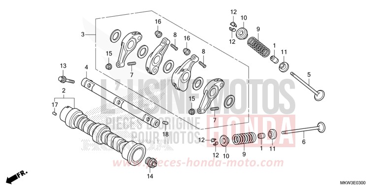 CAMSHAFT/VALVE for NC750XD MAT BALLISTIC BLACK METALLIC (NHA86) from 2021