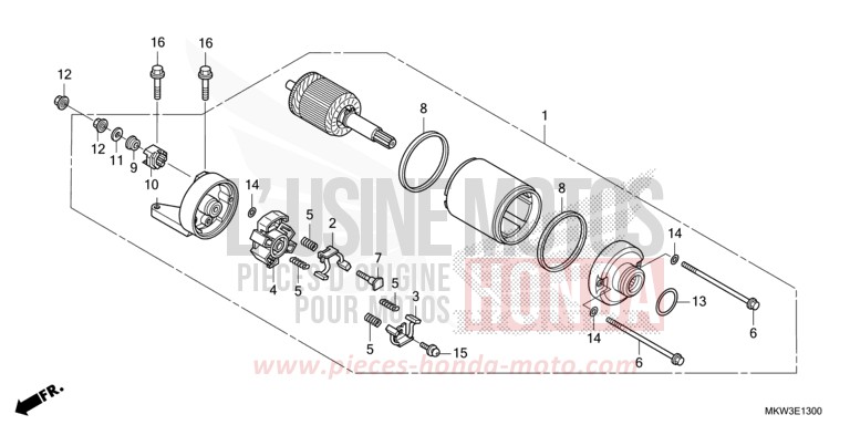 STARTING MOTOR for NC750XD MAT BALLISTIC BLACK METALLIC (NHA86) from 2021