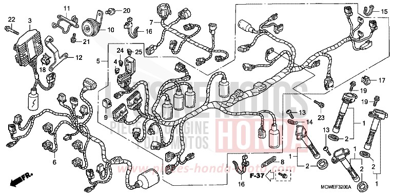 FAISCEAU DES FILS (VFR800) for   from 