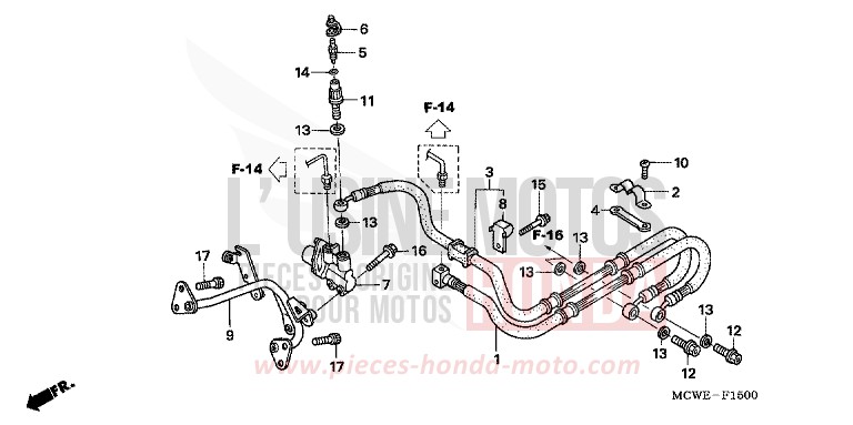 DURITE FREIN ARRIERE (VFR800) for   from 