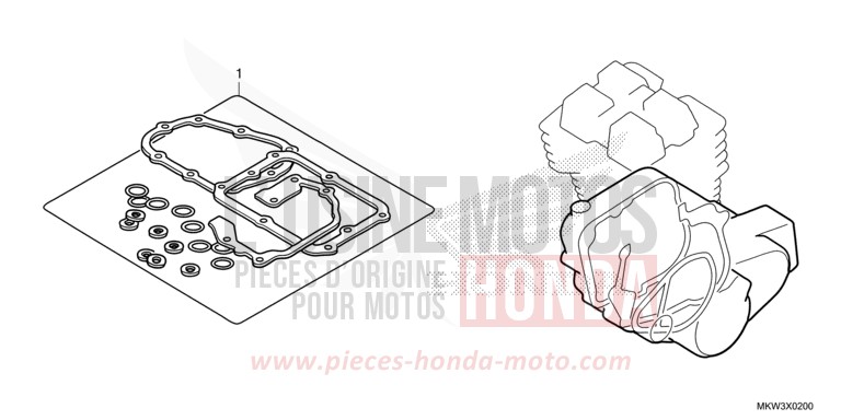 GASKET KIT B for NC750XD MAT BALLISTIC BLACK METALLIC (NHA86) from 2021