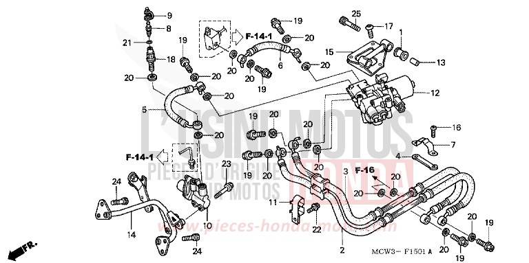 DURITE FREIN ARRIERE (VFR800A) for   from 
