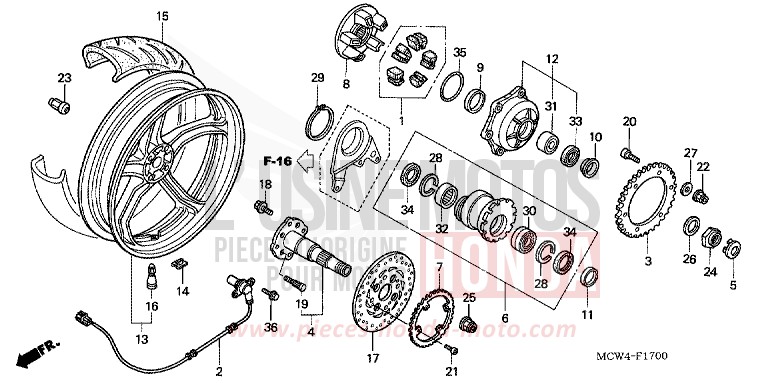 ROUE ARRIERE for   from 
