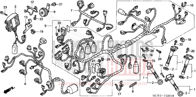 FAISCEAU DES FILS (VFR800A) for   from 
