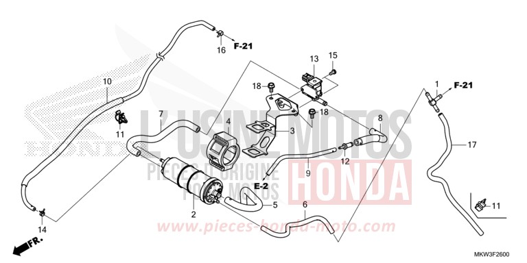 CANISTER for NC750XD MAT BALLISTIC BLACK METALLIC (NHA86) from 2021