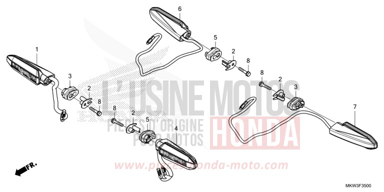 WINKER for NC750XD MAT BALLISTIC BLACK METALLIC (NHA86) from 2021