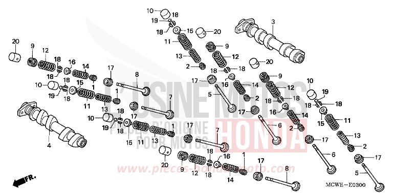 ARBRE A CAMES/SOUPAPE (AVANT) for   from 