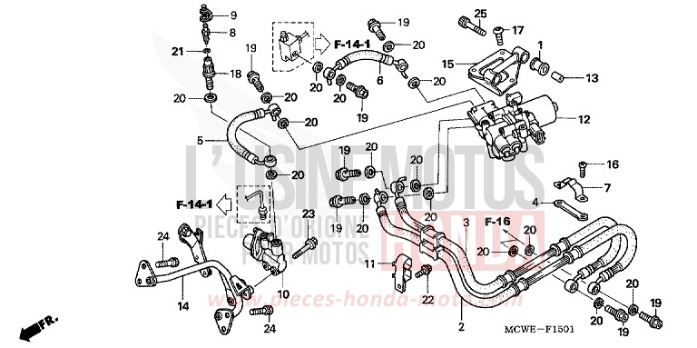 DURITE FREIN ARRIERE (VFR800A) for   from 