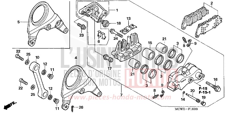 ETRIER DE FREIN ARRIERE for   from 