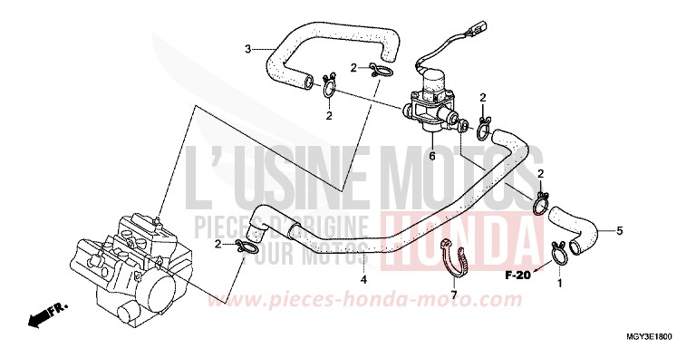 VALVE INJECTION D'AIR for Crossrunner CANDY BLAZING RED (R195) from 2011