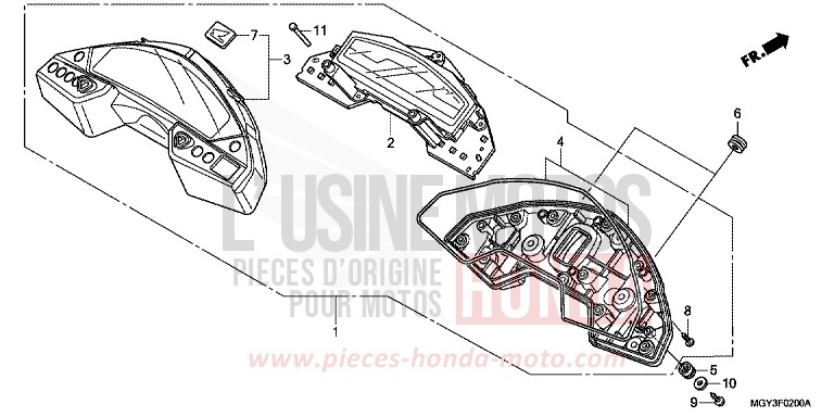 COMPTEUR for Crossrunner CANDY BLAZING RED (R195) from 2011