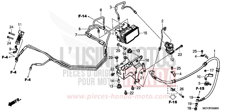 MODULATORE ABS per Crossrunner GRAPHITE BLACK (NHB01) del 2011