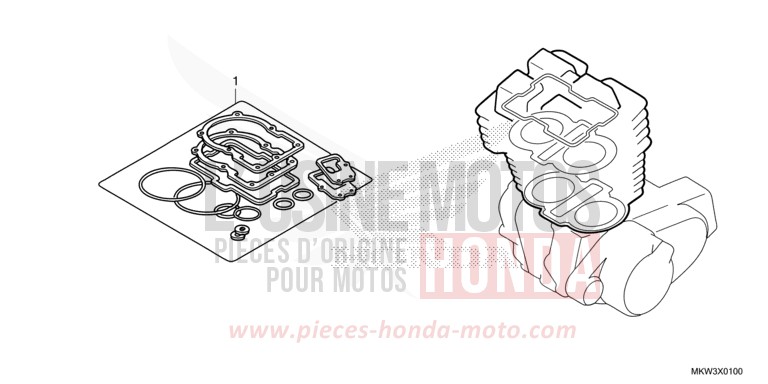 GASKET KIT A for NC750XD PEARL GLARE WHITE (NHB53) from 2021