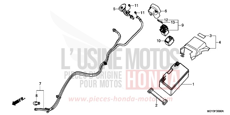 BATTERIE for Crossrunner PEARL FADELESS WHITE (NH341) from 2011