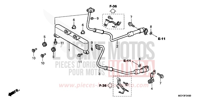 REFROIDISSEUR D'HUILE for Crossrunner PEARL FADELESS WHITE (NH341) from 2011