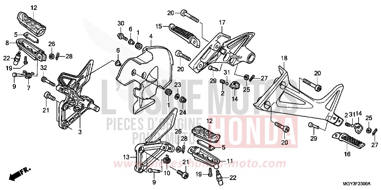 MARCHE (VFR800XB,C) for Crossrunner MAT BULLET SILVER (NH389) from 2012