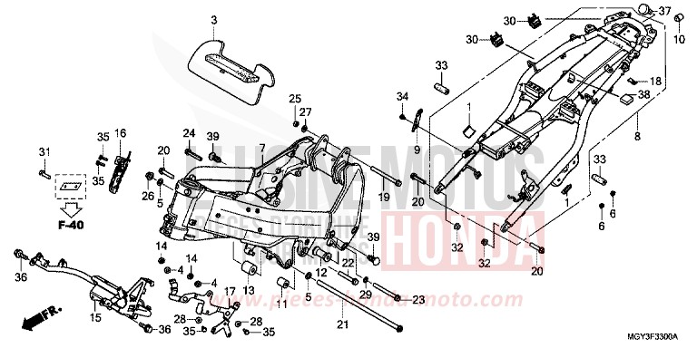 CARROSSERIE DE CHASSIS for Crossrunner MAT BULLET SILVER (NH389) from 2012