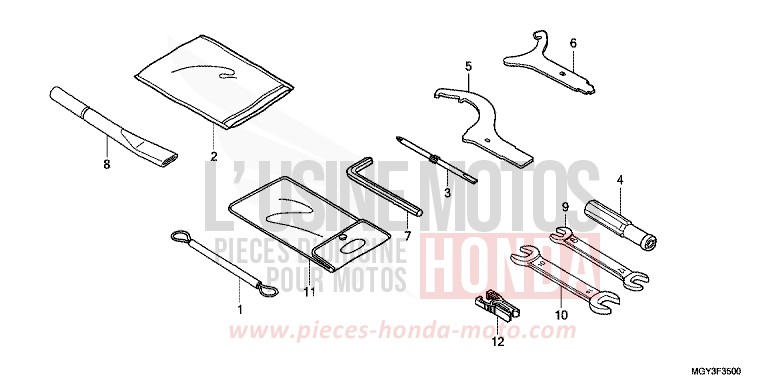 OUTIL for Crossrunner MAT BULLET SILVER (NH389) from 2012