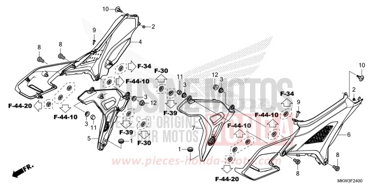 SIDE COVER for NC750XD PEARL GLARE WHITE (NHB53) from 2021