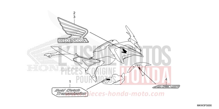 MARK for NC750XD PEARL GLARE WHITE (NHB53) from 2021