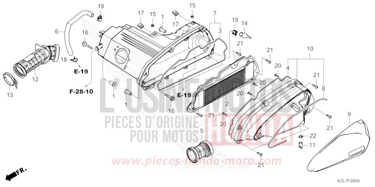 AIR CLEANER for ADV350A MAT CARBONIUM GRAY METALLIC (NHB52) from 2023