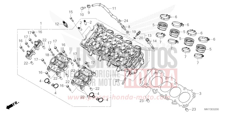 CYLINDER HEAD for CB650R MAT GUNPOWDER BLACK METALLIC (NH436) from 2023
