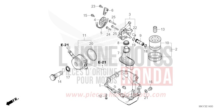 OIL PAN/OIL PUMP for CB650R MAT GUNPOWDER BLACK METALLIC (NH436) from 2023