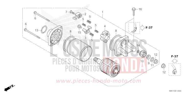 STARTING MOTOR for CB650R CANDY CHROMOSPHERE RED (R381) from 2023