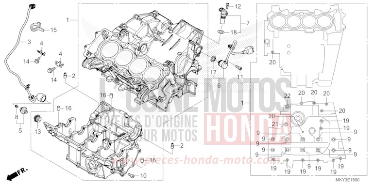 CRANKCASE for CB650R CANDY CHROMOSPHERE RED (R381) from 2023