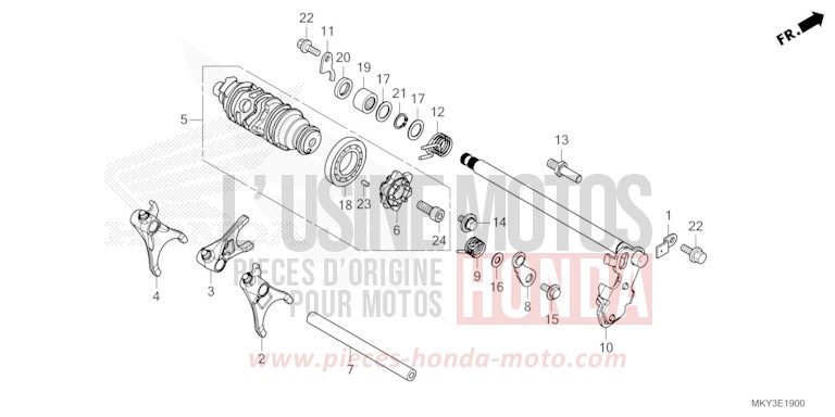 GEARSHIFT DRUM for CB650R MAT JEANS BLUE MATALLIC (PB417) from 2023