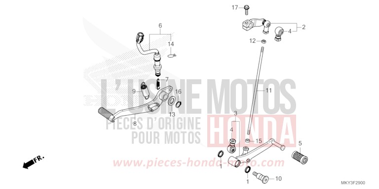 PEDAL for CB650R MAT JEANS BLUE MATALLIC (PB417) from 2023