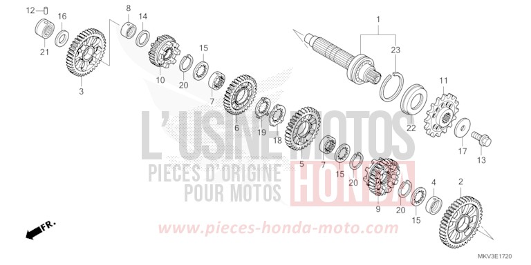 TRANSMISSION (COUNTERSHAFT) for NSS750 IRIDIUM GRAY METALLIC (NHC65) from 2023