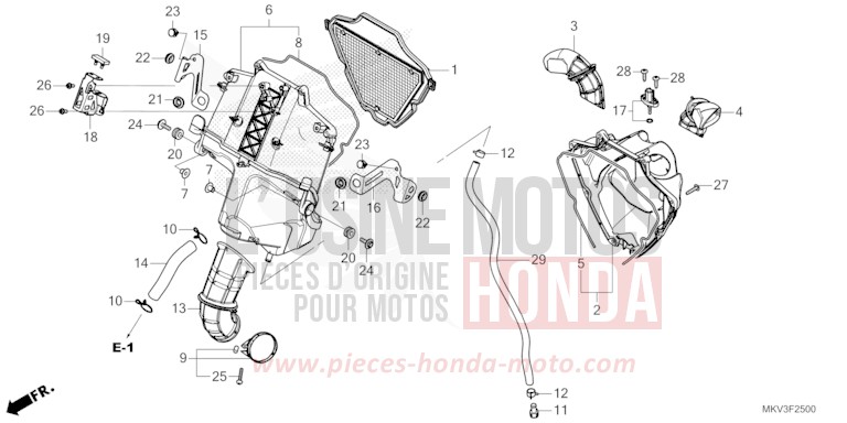 AIR CLEANER for NSS750 IRIDIUM GRAY METALLIC (NHC65) from 2023