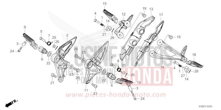 STEP for CB125R MAT GUNPOWDER BLACK METALLIC (NH436) from 2023