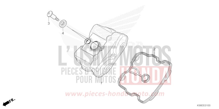 CYLINDER HEAD COVER for CBF125N CANDY CHROMOSPHERE RED (R381) from 2023