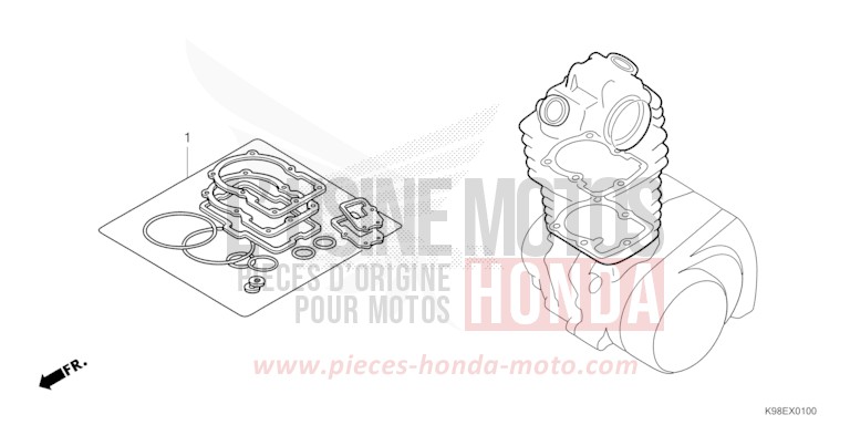 GASKET KIT A for CB125R MAT CRYPTON SILVER MATALLIC (NHA40) from 2023