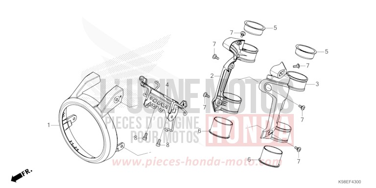 FRONT COWL for CBF125N MAT CRYPTON SILVER MATALLIC (NHA40) from 2023