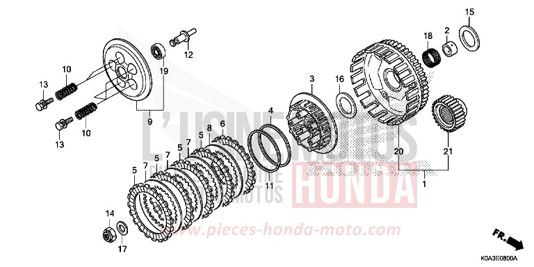 CLUTCH for CBF300NA NOIR (NH1) from 2019