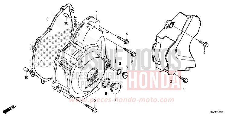 LEFT CRANKCASE COVER for CBF300NA NOIR (NH1) from 2019