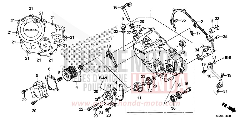 RIGHT CRANKCASE COVER for CBF300NA MAT CRYPTON SILVER MATALLIC (NHA40) from 2019