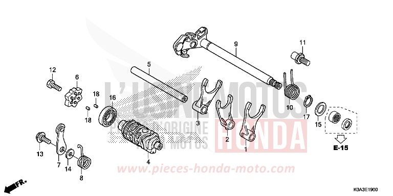 GEARSHIFT DRUM for CBF300NA MAT CRYPTON SILVER MATALLIC (NHA40) from 2019