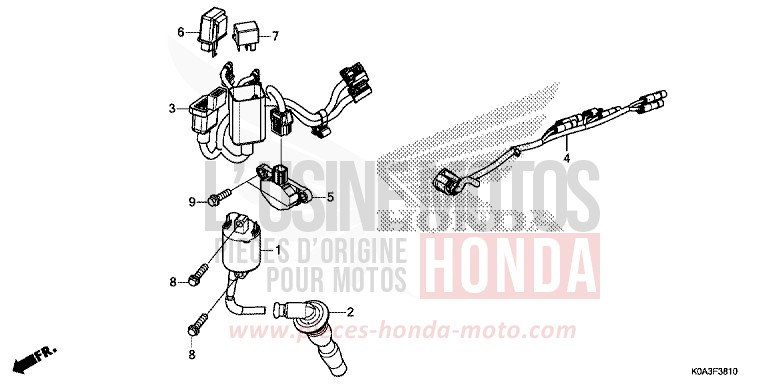 SUB HARNESS for CBF300NA MAT CRYPTON SILVER MATALLIC (NHA40) from 2019